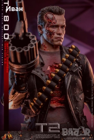 Hot Toys Terminator 2: Judgement Day DX46 T-800 Battle Damaged Version 2.0, снимка 7 - Колекции - 47236526