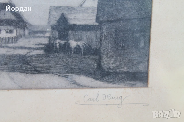 Стара немска графика, снимка 4 - Антикварни и старинни предмети - 50772193