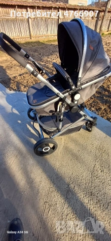 Комбинирана детска количка Moni, Ciara, сив, 0-36 месеца, снимка 2 - Детски колички - 54021904