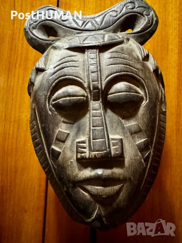 Африканска маска Бауле, снимка 3 - Антикварни и старинни предмети - 51072100