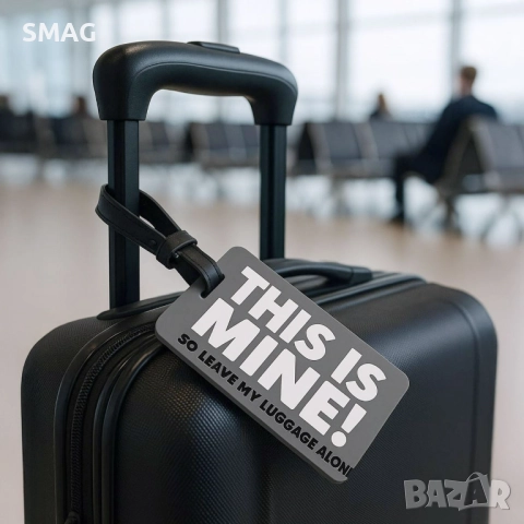 Етикет за куфар This is Mine сиво 10.5x6.5см_1247681