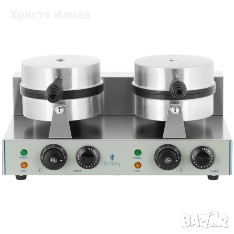 Професионален двоен гофретник Royal Catering RCWM 2600, снимка 5 - Гофретници - 52293174