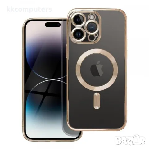 Калъф силикон Electro MagSafe Прозрачен Камера Protect /Златна-рамка/ за SAMSUNG A26 Баркод : 313187