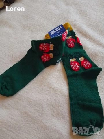 Подарявам!Ново!Новогодишни/Коледни Чорапи , снимка 3 - Дамски чорапи - 52896652