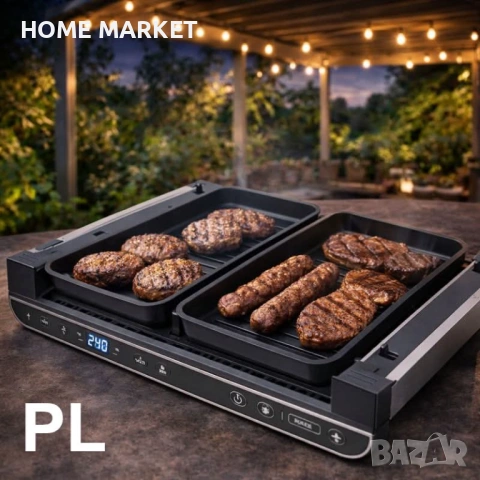 Мултифункционален уред за готвене 4 в 1, Oliver Voltz OV51015R, 1700W, Тостер, Грил/Парти грил, , снимка 4 - Скари - 53399073