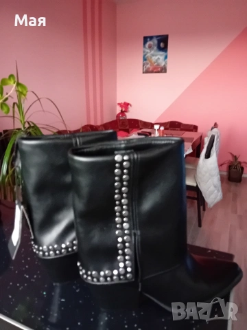 Дамски, нови боти с капси, снимка 6 - Дамски боти - 53060764