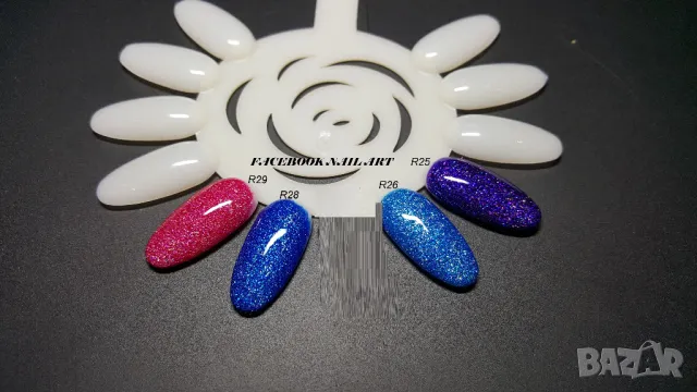  10/7мл ROSALIND RAINBOW / гел лак с брокат, снимка 4 - Продукти за маникюр - 28442005