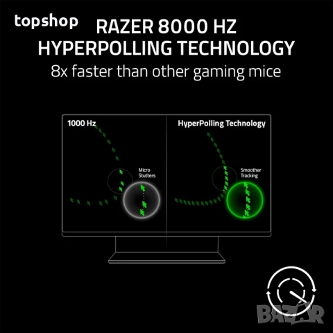 Нова Геймърска мишка Razer Deathadder V3 RZ01-0464, черна, кабелна, лека, ергономична, снимка 10 - Клавиатури и мишки - 51636339