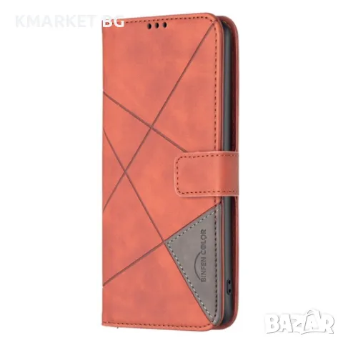 Samsung Galaxy M55 5G Rhombus Texture Magnetic Wallet Кожен Калъф и Протектор, снимка 7 - Калъфи, кейсове - 48363556