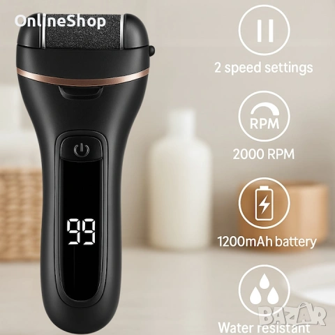 Електрическа пила за крака, с 3 ролкови глави, премахване на мазоли, снимка 8 - Друга електроника - 53865620