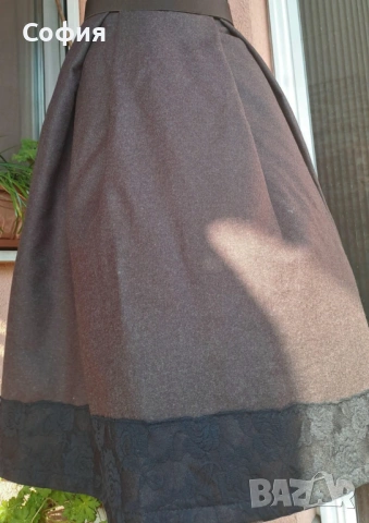 Кафява,вълнена пола, снимка 2 - Поли - 53044320