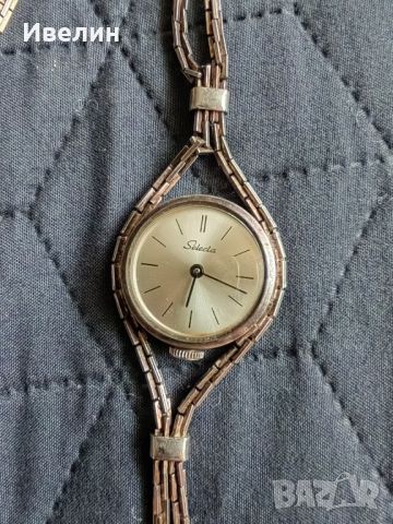 Сребърен дамски  механичен часовник Selecta., снимка 1 - Дамски - 46157058