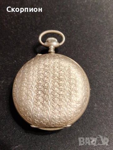 Швейцарски джобен часовник с посребрени капаци - AERA - 6 РУБИНА, снимка 12 - Джобни - 50501131