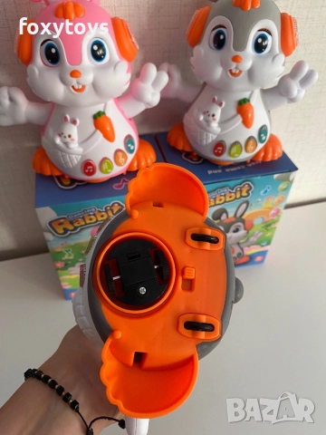 Танцуващо зайче с музика и светлина, снимка 4 - Музикални играчки - 51699920