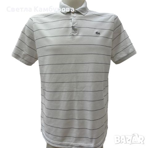 Мъжки полошърт LACOSE размер M / L бяла тениска, снимка 1 - Тениски - 45749006