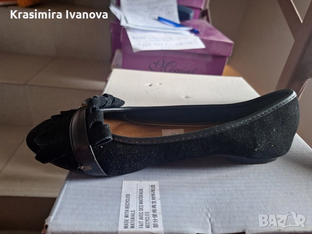 нови обувки естествен велур черен , снимка 3 - Дамски ежедневни обувки - 54184822