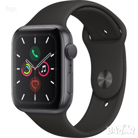 Нов Смарт часовник Apple Watch 5, GPS, Корпус Aluminium 44 мм, Sport Band, 44, Space Grey, снимка 1 - Смарт часовници - 46591334