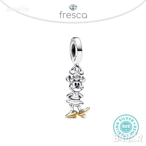 Талисман Fresca по модел тип Пандора сребро 925 Pandora Disney Dangle Charm Minnie. Колекция Amélie, снимка 1 - Гривни - 46105747