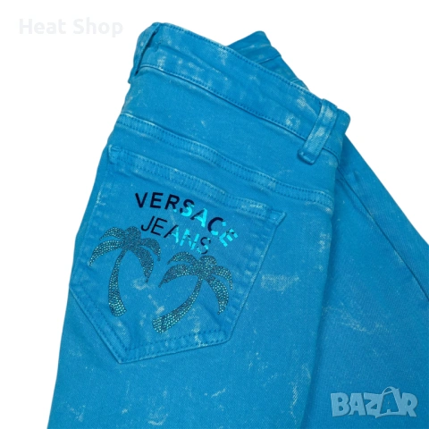 Дамски дънки Versace Jeans Radiant Blue Skinny Jeans, снимка 3 - Дънки - 54223463