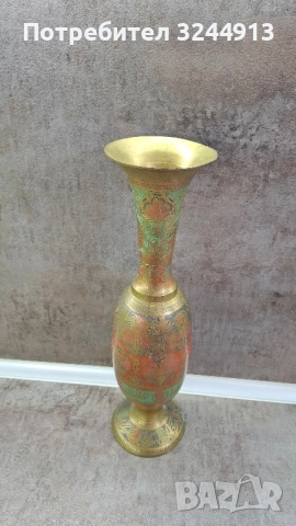 Много красива месингова ваза , снимка 3 - Вази - 52221233