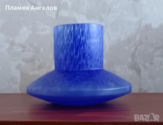 Стъклена ваза и свещник в едно. 