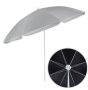 Плажен чадър с ветроустойчива черна сребриста метална рамка - 1,80 м, снимка 3