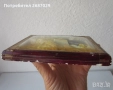 Икони: Св. Богородица Стара рисувана голяма икона  50х38 см, пано, дърворезба, релеф, снимка 10