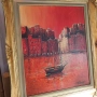 Авторска картина "Червеният град", снимка 9