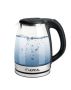 Електрическа стъклена кана за преваряване на  вода Lexical LEK-1407, снимка 1 - Кани - 45668610