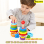 Дървена играчка Монтесори кула с геометрични форми - КОД 3512, снимка 10