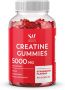SW 5000mg MAX Creatine Monohydrate Gummies Веган и без захар Добавка за фитнес, с вкус на ягода, 90 , снимка 1