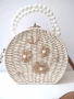 Flowers White нова ратанова чантичка, снимка 2