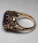 Златен пръстен с аметист, снимка 2
