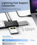 USB 3.0 към IDE и SATA адаптер, четец на твърди дискове универсален 2,5"/3,5" инчов HDD/SSD 12V/2A, снимка 1