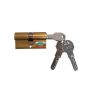 Секретна ямкова ключалка /патрон/ Mетал 30 х 30мм БДС, месинг, 3 ключа, снимка 1 - Входни врати - 45288344