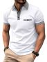Мъжка ежедневна карирана риза с ревер,4 копчета,винтидж стил и къс ръкав, снимка 1 - Ризи - 45694449