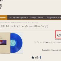 Депеш Мод DEPECHE MODE Music For The Masses (Blue Vinyl), снимка 4 - Грамофонни плочи - 45382174