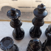 Мраморни фигури за шах, снимка 6 - Антикварни и старинни предмети - 44994299