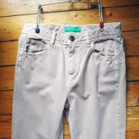 Бежови, дамски дънки тип Skinny Jeans на Benetton, снимка 2 - Дънки - 45880742