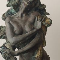 Антикварна Бронзова Скулптура "Жената на Слънцето"1900 г, снимка 2 - Антикварни и старинни предмети - 44848331