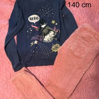 H&M джинси и блуза 140 см, снимка 1 - Детски комплекти - 45100832