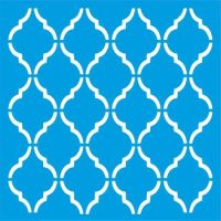 Мароканска мрежа квадрат стенсил шаблон за спрей за торта украса Scrapbooking, снимка 1 - Други - 45256910