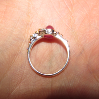 Сребърен пръстен с рубин размер 7x5, общо тегло 2.8, снимка 3 - Пръстени - 44978942