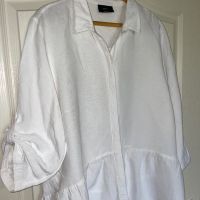 Нова бяла елегантна рокля лен памук ленена , снимка 3 - Рокли - 45625420