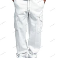 Мъжки едноцветни карго панталони с много джобове и свободна кройка, 4цвята , снимка 10 - Панталони - 45659237