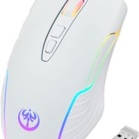  Zienstar 2,4 GHz с RGB подсветка безжична мишка с презареждаща батерия НОВА, снимка 1 - Клавиатури и мишки - 45465186
