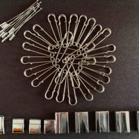 15 метални магнитни закопчалки + 10 метални игли за брошки + 25 безопасни игли -15 лв, снимка 1 - Други - 45011466