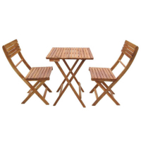 Градински сгъваем сет маса с 2 стола, снимка 1 - Градински мебели, декорация  - 45043639
