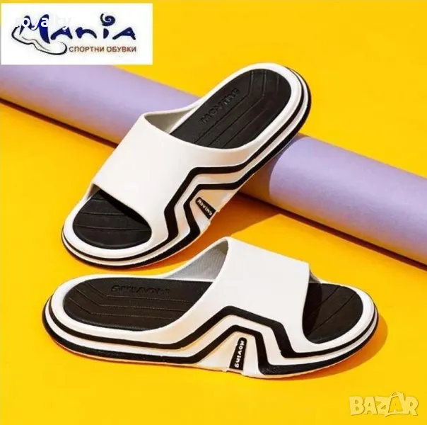 Олекотени чехли в черно със зелено Различни цветове , снимка 1