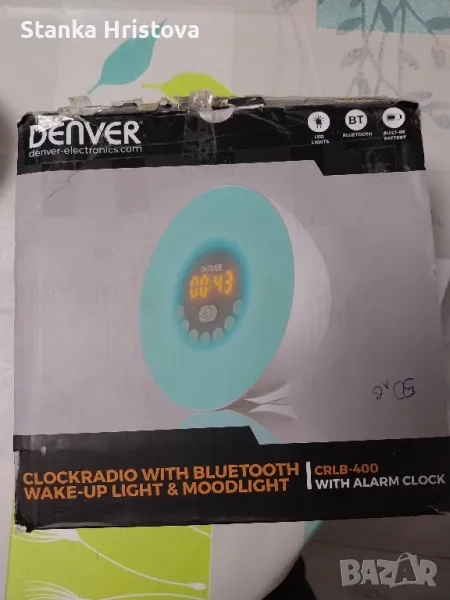 Радио Часовник Колонка Denver CRLB 400., снимка 1